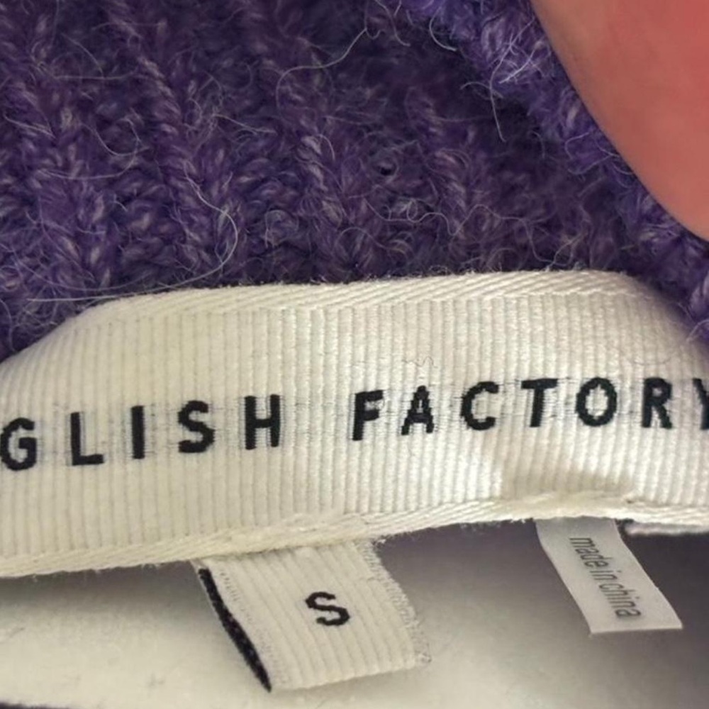 Gorgeous Purple, Pink, & Orange Ombré English Factory Sweater T-Shirt - Picture 5 of 5